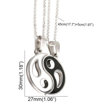 Yin & Yang Couples Necklace Set - Trendy Radar
