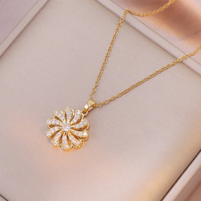 Zircon Flower Necklace or Ring for Women - Trendy Radar